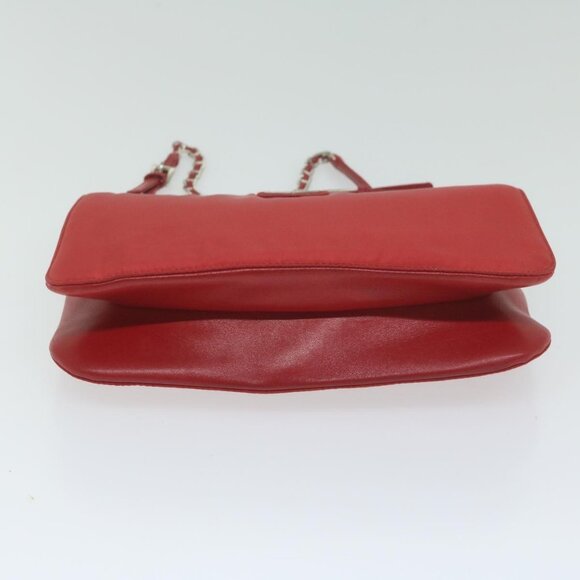 PRADA Chain Shoulder Bag Nylon Red Auth - Picture 10 of 14